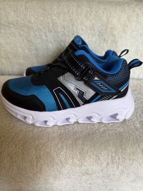 New Athletic works Blue Black Kids light up Sneakers